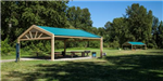Gazebo with picnic tables